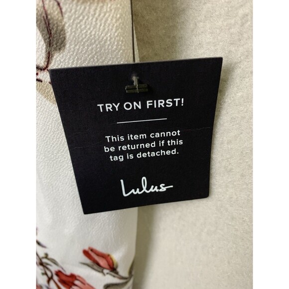 Lulus Dress Womans XL Ivory My Favorite Day Tulip Midi Floral Fall Wedding Guest - Picture 3 of 9